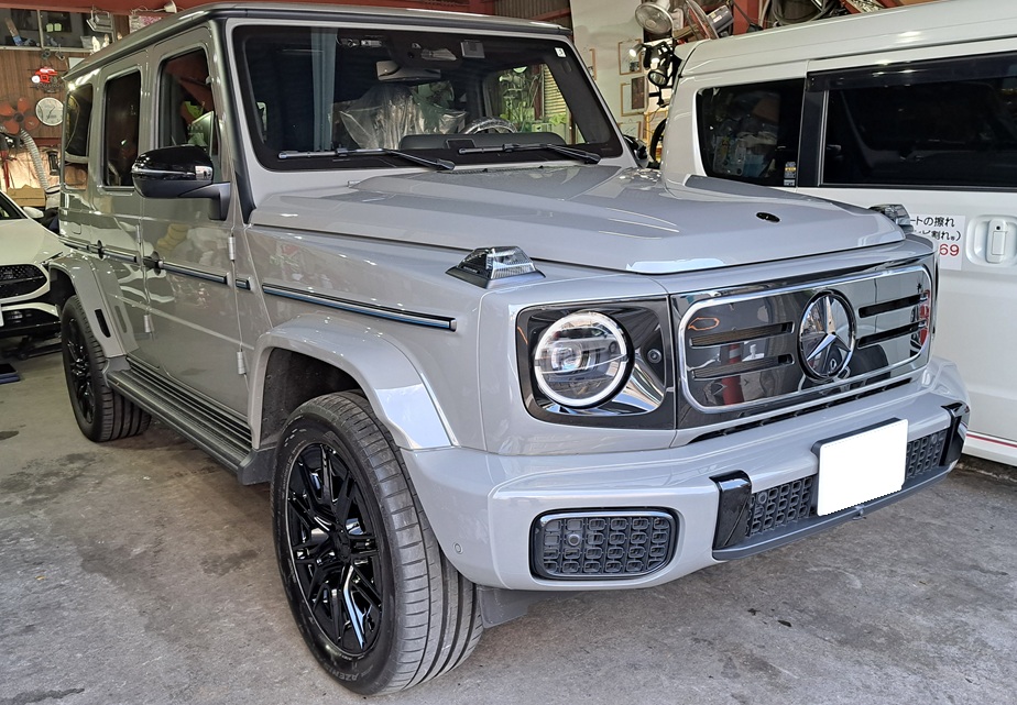 メルセデス・ベンツ G580 ウィズEQテクノロジーエディション1 アルミホイール ブラック グロスブラック ピアノブラック ホイール 傷修理 塗装 タイヤ交換